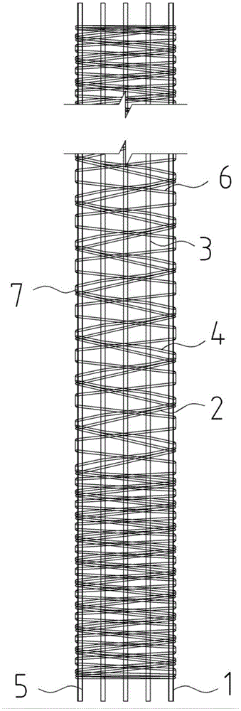 高層建筑混凝土框架柱螺旋箍筋鋼筋籠
