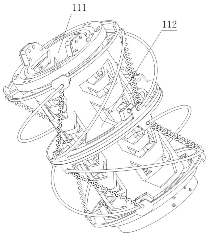 一種基于雙層四桿張拉結構的上肢前臂及腕部康復機構