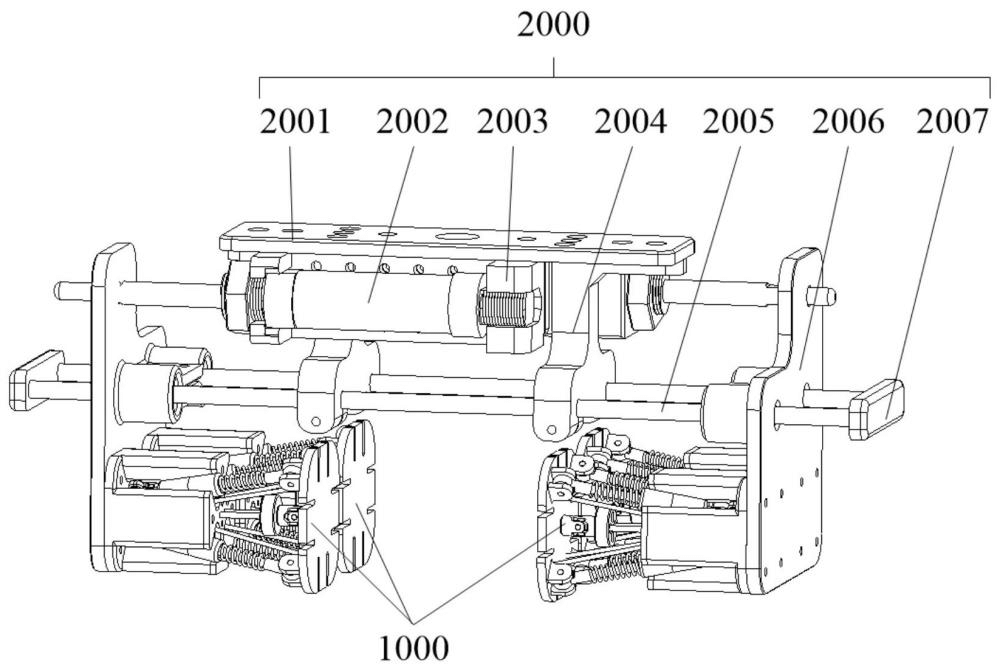 一種具有張拉特性的氣動雙模塊夾持裝置