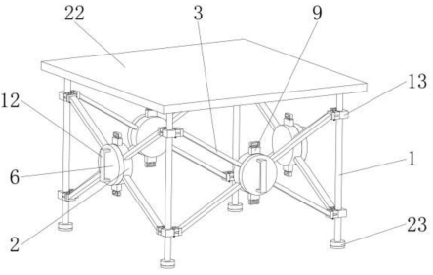 一種土木工程用便于組合拆裝的腳手架